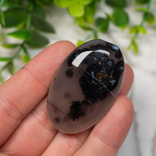 Volcano Agate (UV Reactive) Palmstone #4