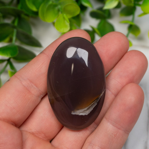 Volcano Agate (UV Reactive) Palmstone #3