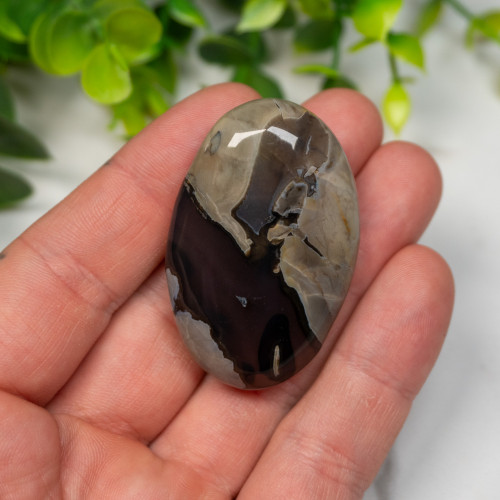 Volcano Agate (UV Reactive) Palmstone #2