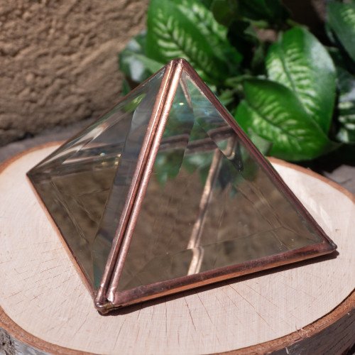 Small Copper Crystal Charging Pyramid