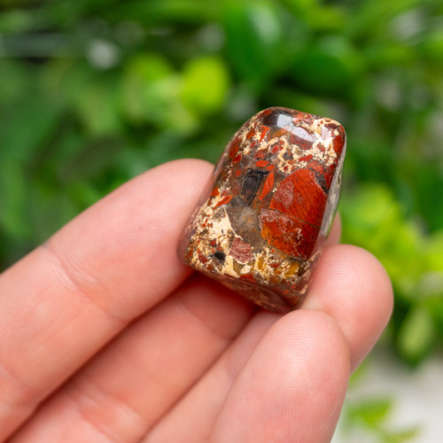 White Brecciated Jasper Tumbled