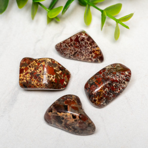 White Brecciated Jasper Tumbled