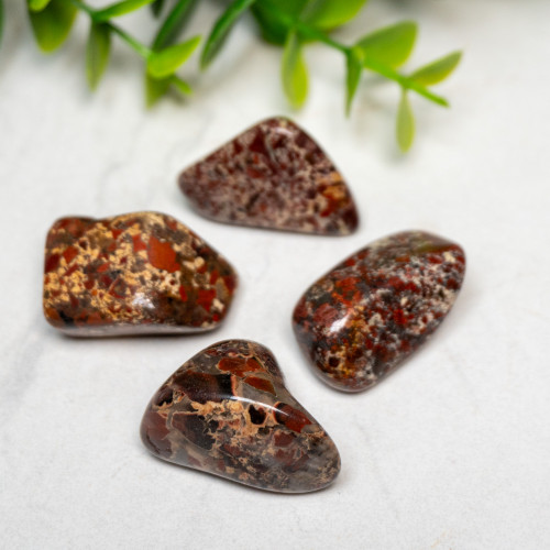 White Brecciated Jasper Tumbled