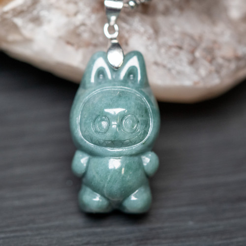 Burmese Jade Labubu Necklace