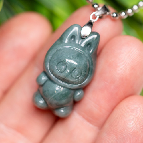 Burmese Jade Labubu Necklace