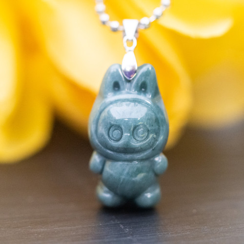 Burmese Jade Labubu Necklace