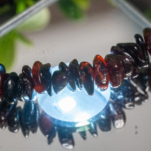 Cherry Baltic Amber Chipped Bracelet