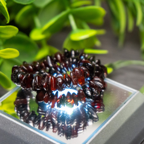 Cherry Baltic Amber Chipped Bracelet