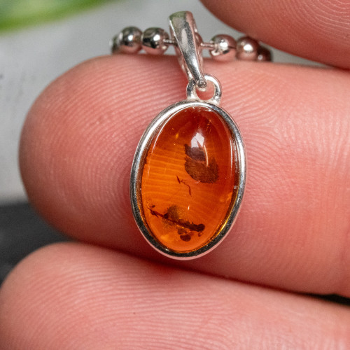 Baltic Amber Small Silver Pendant #2