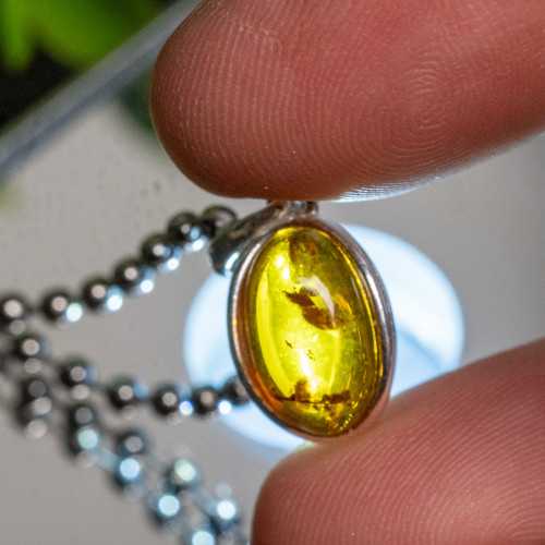 Baltic Amber Small Silver Pendant #2