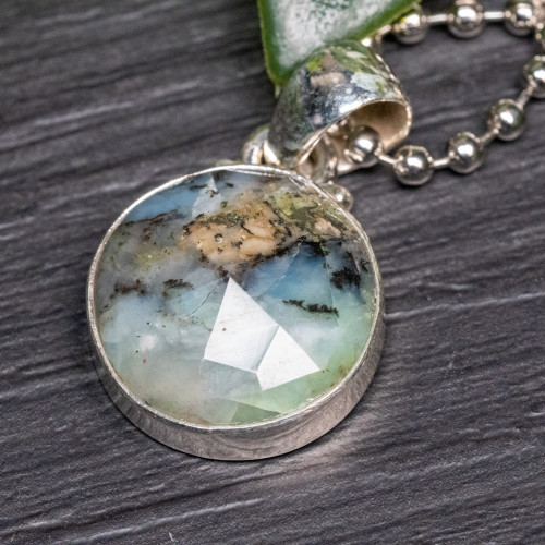 Faceted Blue Opal Necklace #1