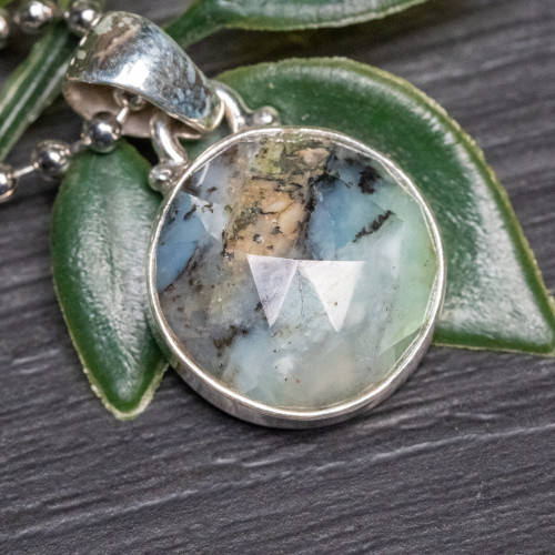 Faceted Blue Opal Necklace #1