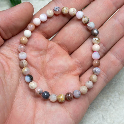 Pink Opal Bracelet 6mm