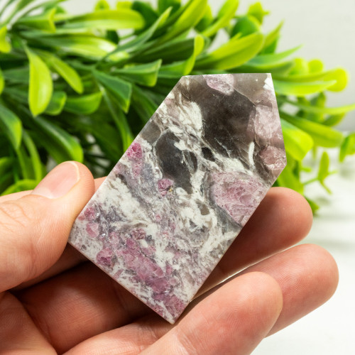 Pink Tourmaline in Quartz with Lepidolite Tower #5