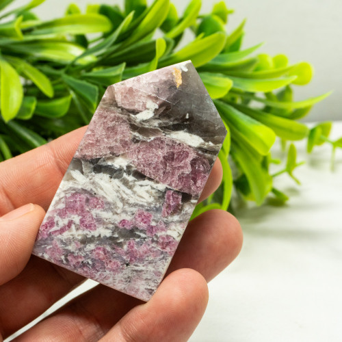 Pink Tourmaline in Quartz with Lepidolite Tower #5