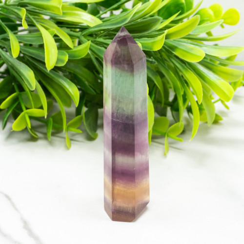 Medium Rainbow Fluorite Tower #6