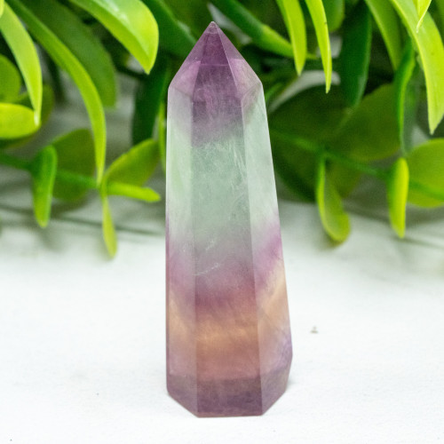 Small Rainbow Fluorite Tower #4