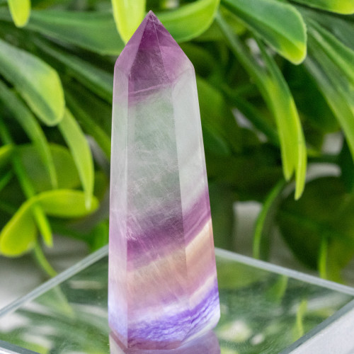 Small Rainbow Fluorite Tower #4