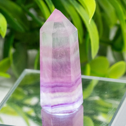 Small Rainbow Fluorite Tower #1