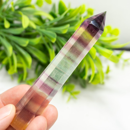 Large Rainbow Fluorite Tower #5
