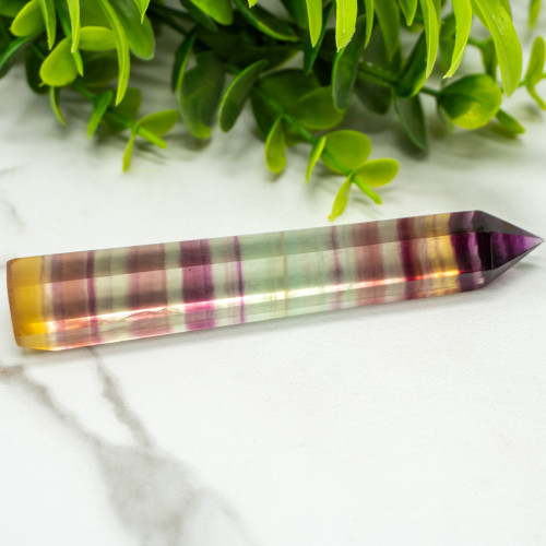 Large Rainbow Fluorite Tower #5