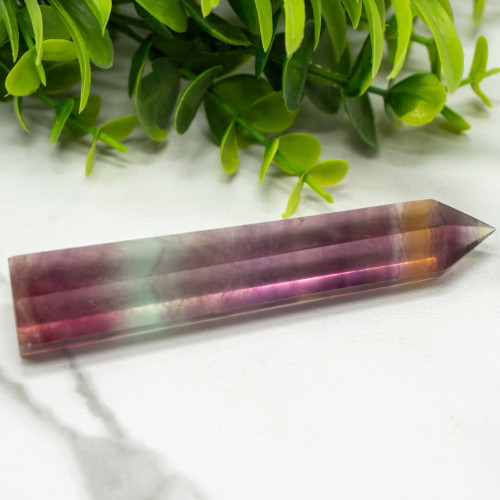 Large Rainbow Fluorite Tower #4