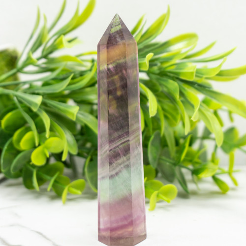 Large Rainbow Fluorite Tower #4