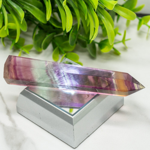 Large Rainbow Fluorite Tower #4