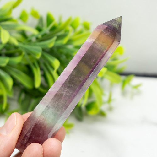 Large Rainbow Fluorite Tower #4