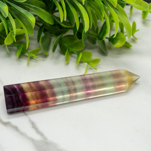 Large Rainbow Fluorite Tower #3