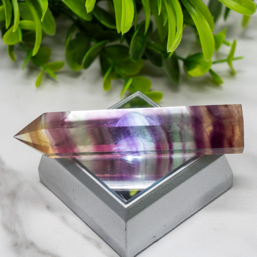 Large Rainbow Fluorite Tower #1