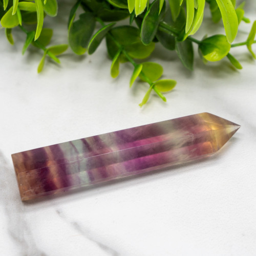 Large Rainbow Fluorite Tower #1