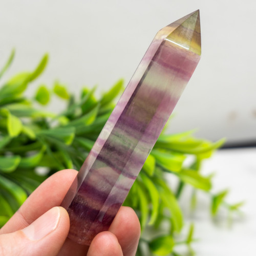 Large Rainbow Fluorite Tower #1