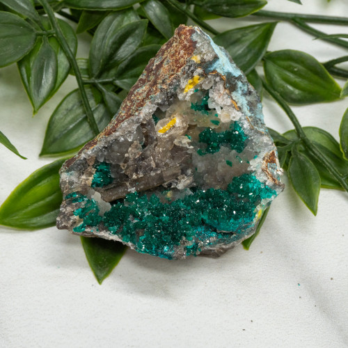 Dioptase with Chrysocolla, Barite & Mimetite #8