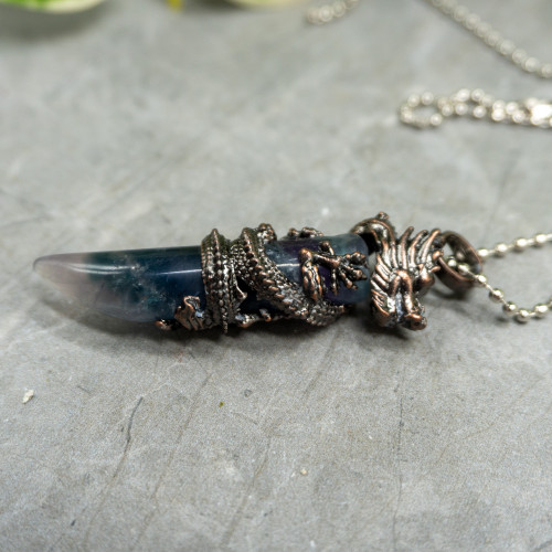 Fluorite Dragon Necklace #6