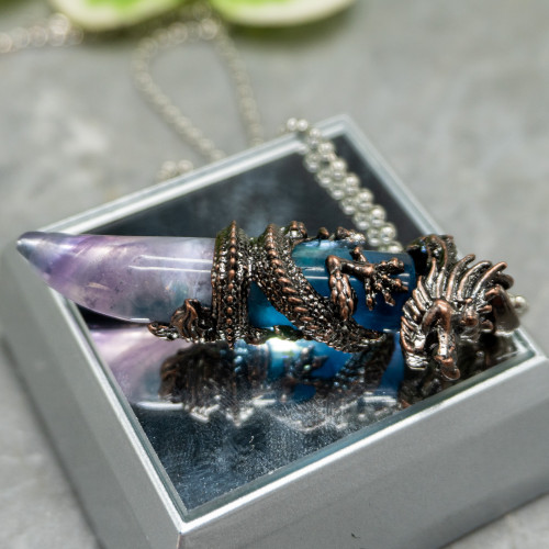 Fluorite Dragon Necklace #4