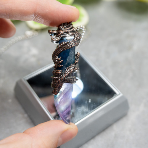 Fluorite Dragon Necklace #4
