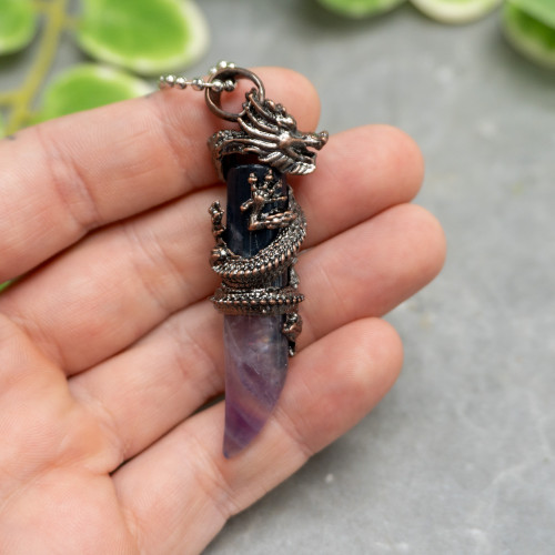 Fluorite Dragon Necklace #4
