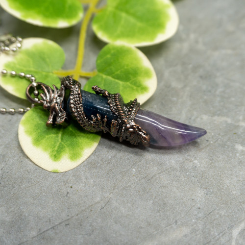 Fluorite Dragon Necklace #4