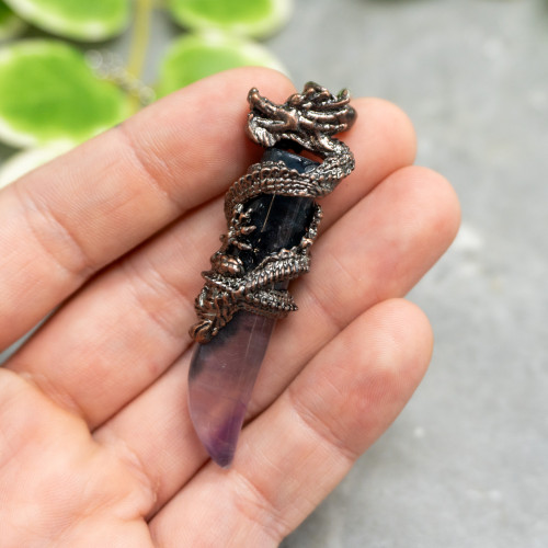 Fluorite Dragon Necklace #3