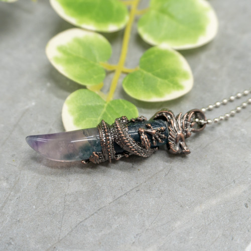 Fluorite Dragon Necklace #3