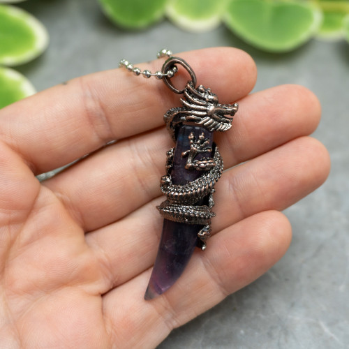 Fluorite Dragon Necklace #1