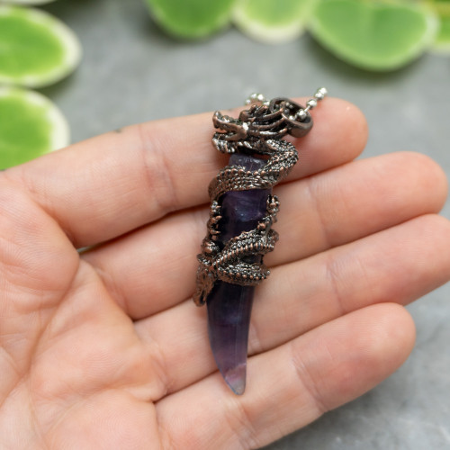 Fluorite Dragon Necklace #1