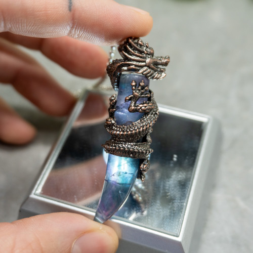 Fluorite Dragon Necklace #1