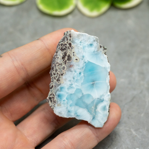 Half Polished Larimar #7