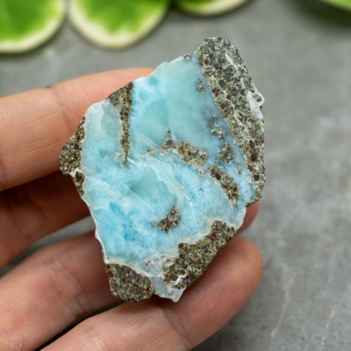 Half Polished Larimar #5