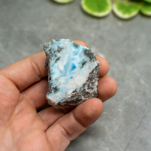 Half Polished Larimar #1