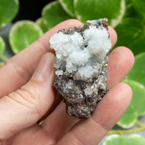 White Hemimorphite on Grey Barite #1