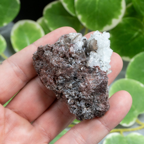White Hemimorphite on Grey Barite #1