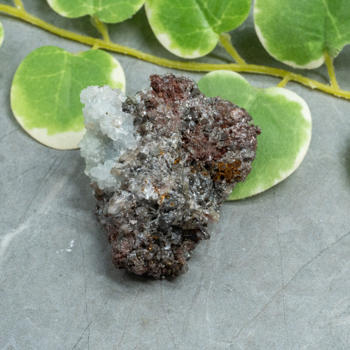 White Hemimorphite on Grey Barite #1